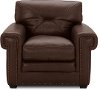 Traditional Brown Leather Chair - Derrick