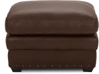 Derrick Brown Leather Ottoman