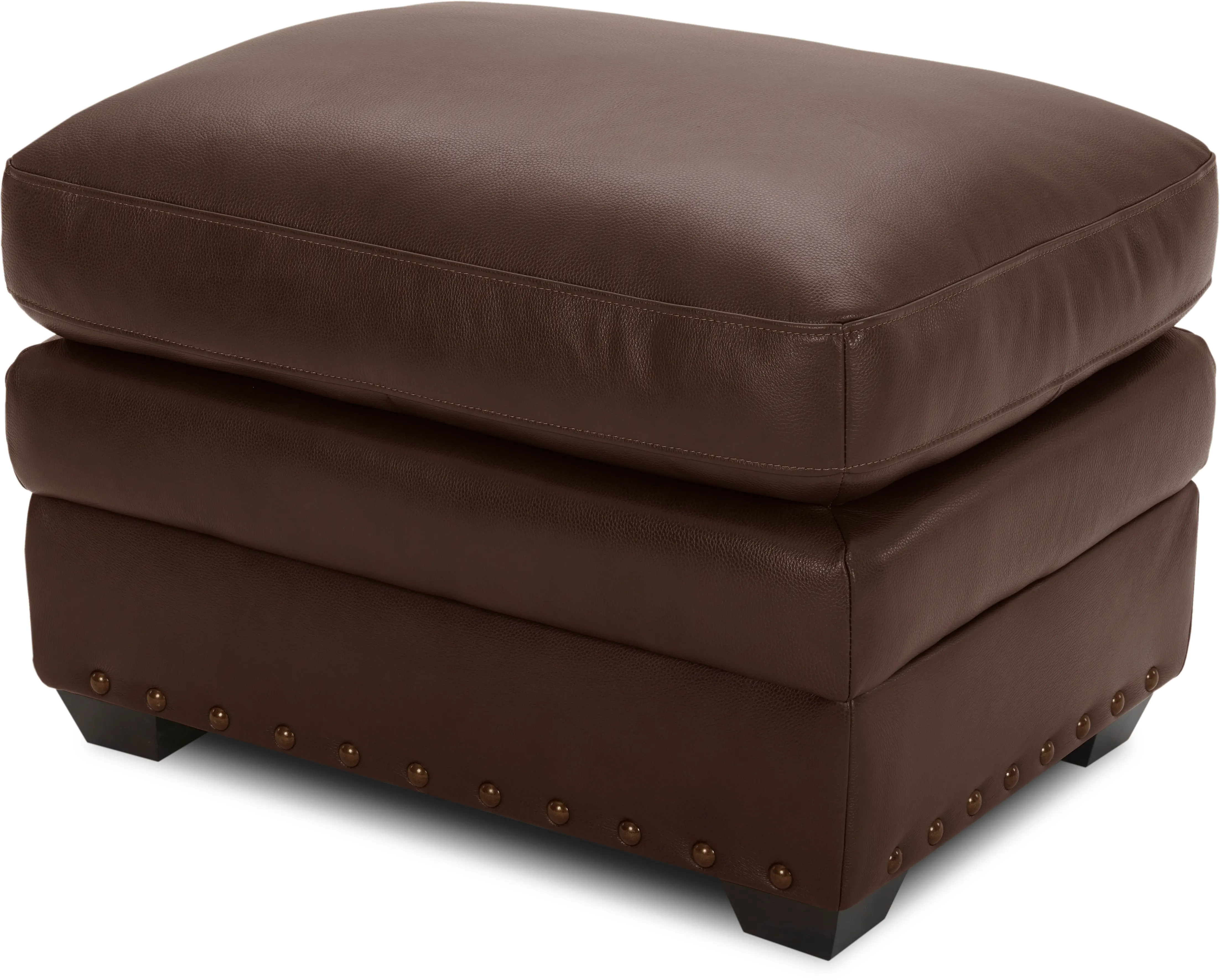 Derrick Brown Leather Ottoman-2