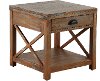 Weathered Brown Rustic End Table - Durango