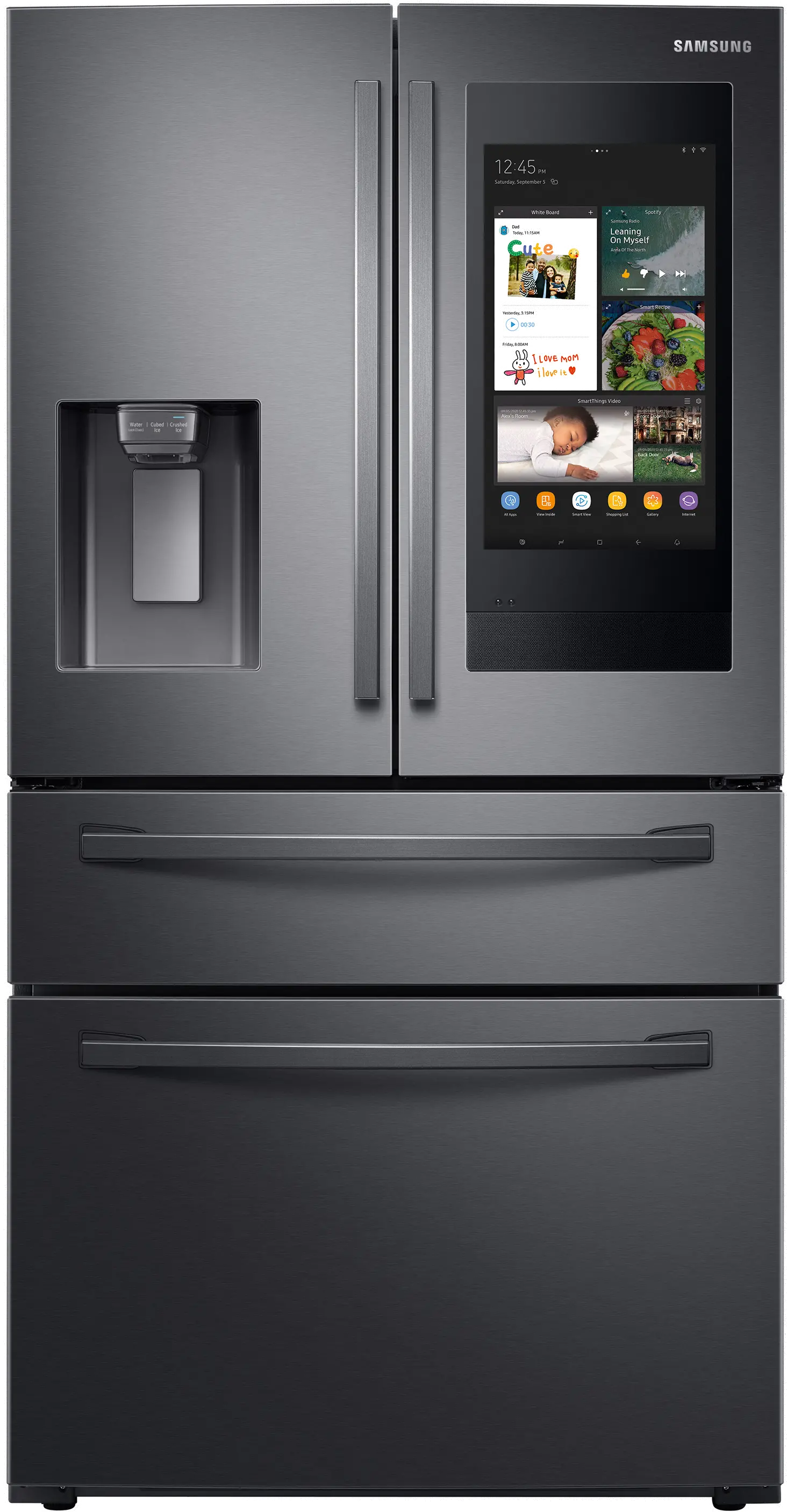 RF28R7551SG Samsung 28 cu ft 4 Door Refrigerator - Black Stainless Steel-1