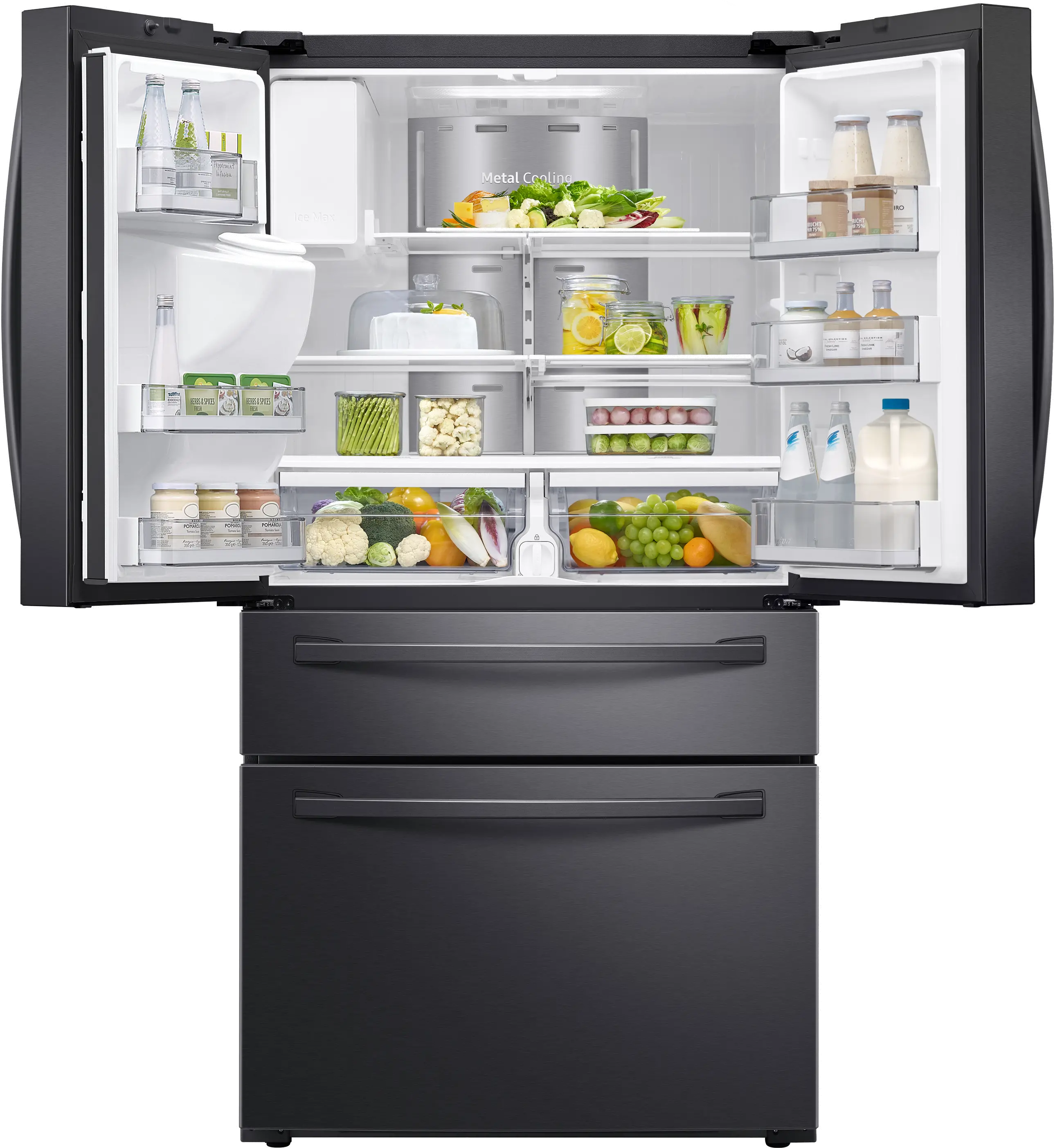 RF28R7551SG Samsung 28 cu ft 4 Door Refrigerator - Black Stainless Steel-2