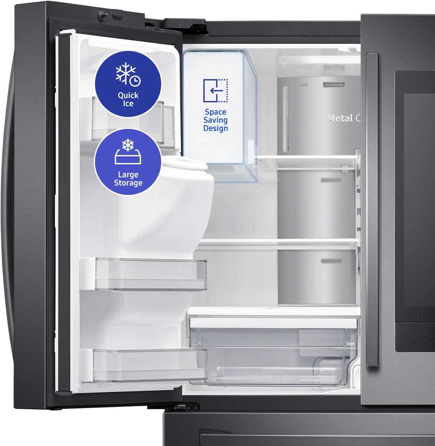 RF28R7551SG Samsung 28 cu ft 4 Door Refrigerator - Black Stainless Steel-5