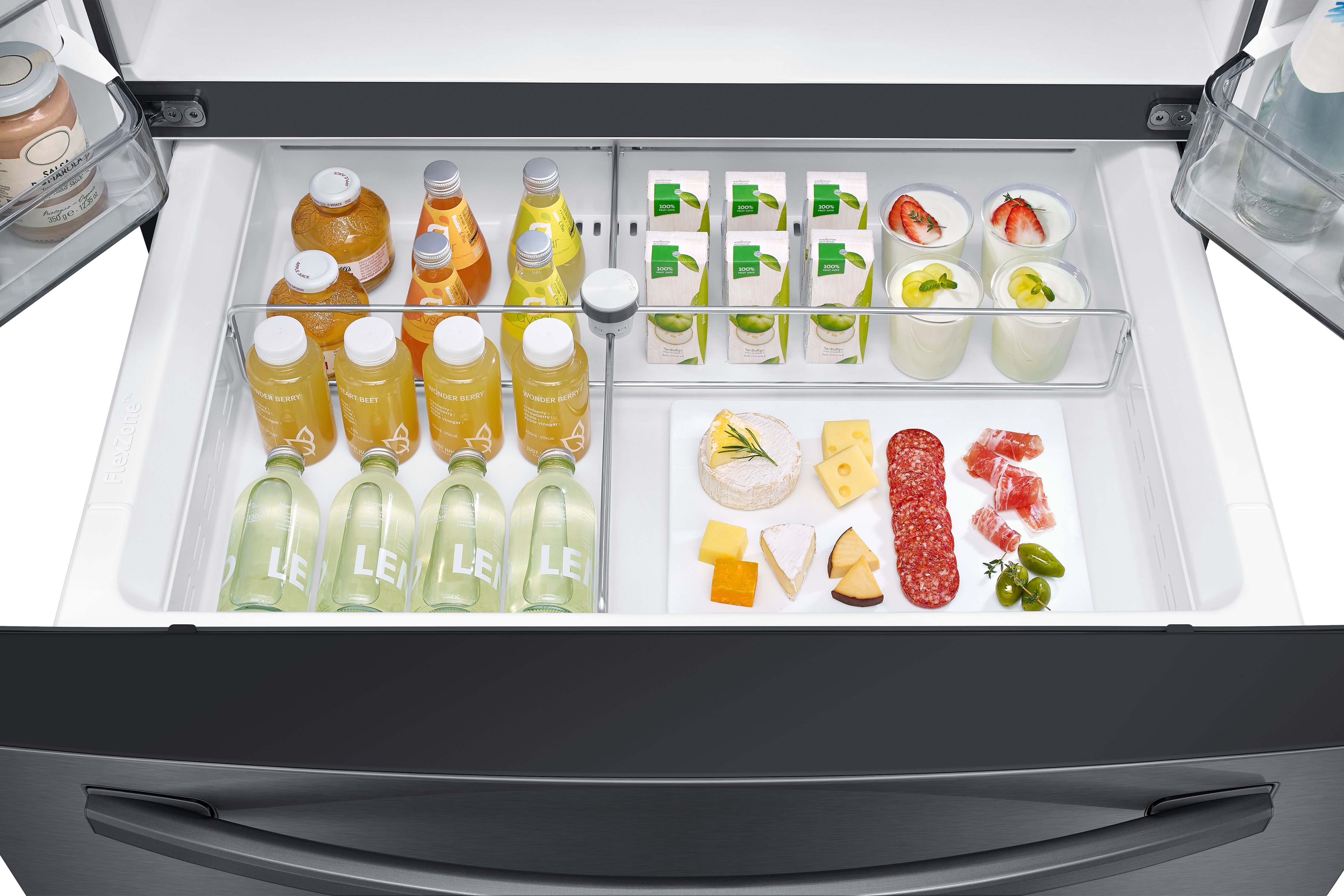 RF28R7551SG Samsung 4 Door French Door Smart Refrigerator with Connected Touchscreen Family Hub - 28 cu. ft., 36 Inch Black Stainless Steel-6
