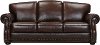 Traditional Tobacco Brown Leather Sofa - Durham