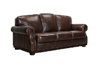 Traditional Tobacco Brown Leather Sofa - Durham-3