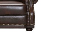 Traditional Tobacco Brown Leather Chair - Durham-2