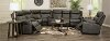 Valor Carbon Gray 6-Piece Reclining Sectional Group - Domino