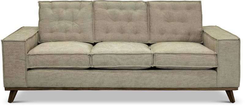 Mid Century Beige Sofa With Squared Arms Modern Eclectic Rc Mid Century Beige Sofa With Squared