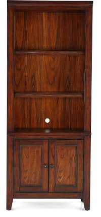 Classic Chestnut Brown 30 Inch Bookcase - Country Roads-2