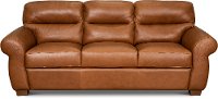 CC05 DC Contemporary Whiskey Brown Leather Sofa - Jameson
