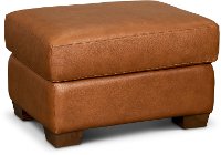 CC025 G9 Contemporary Whiskey Brown Leather Ottoman - Jameson