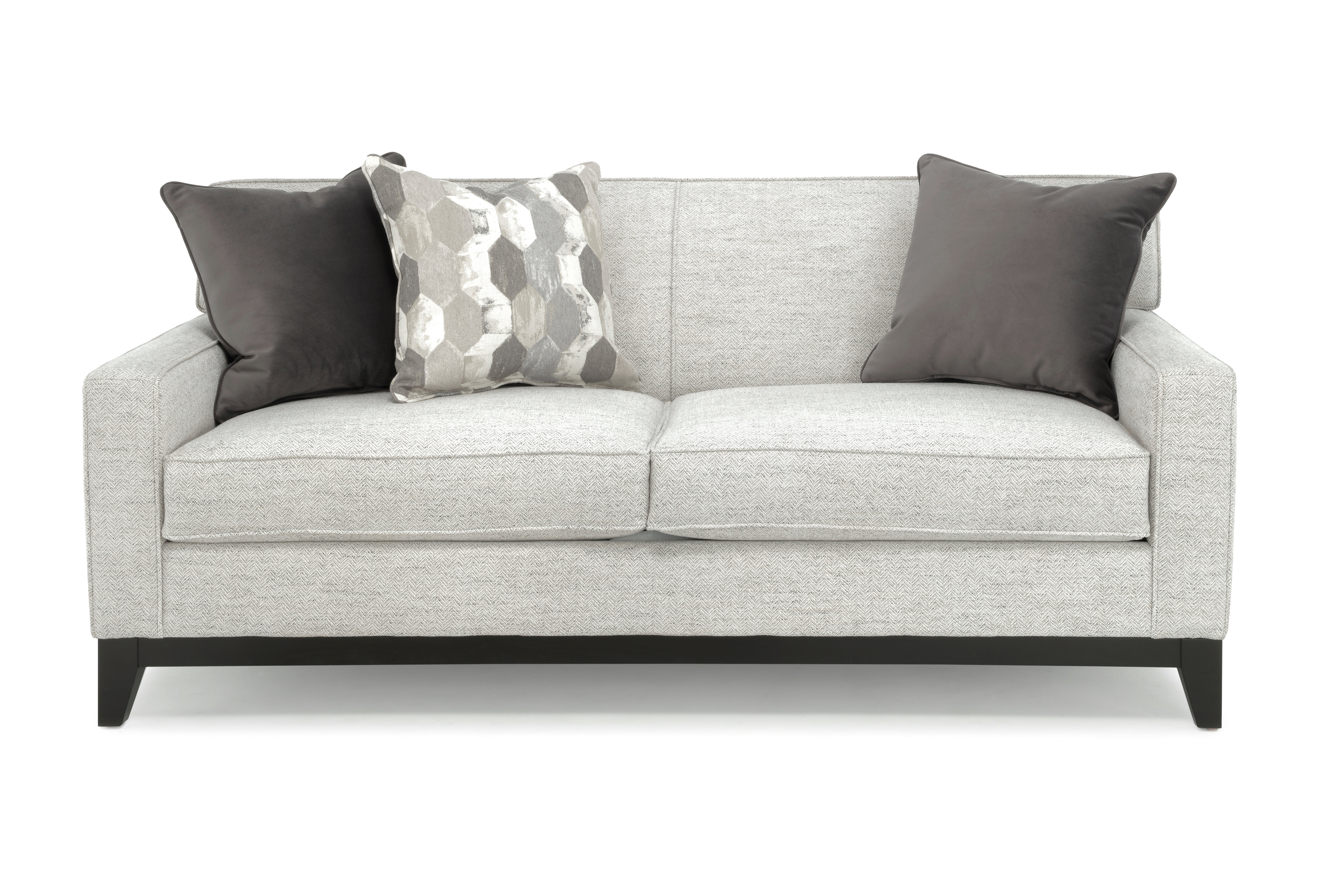 Olivia Contemporary Pearl Gray Loveseat-1