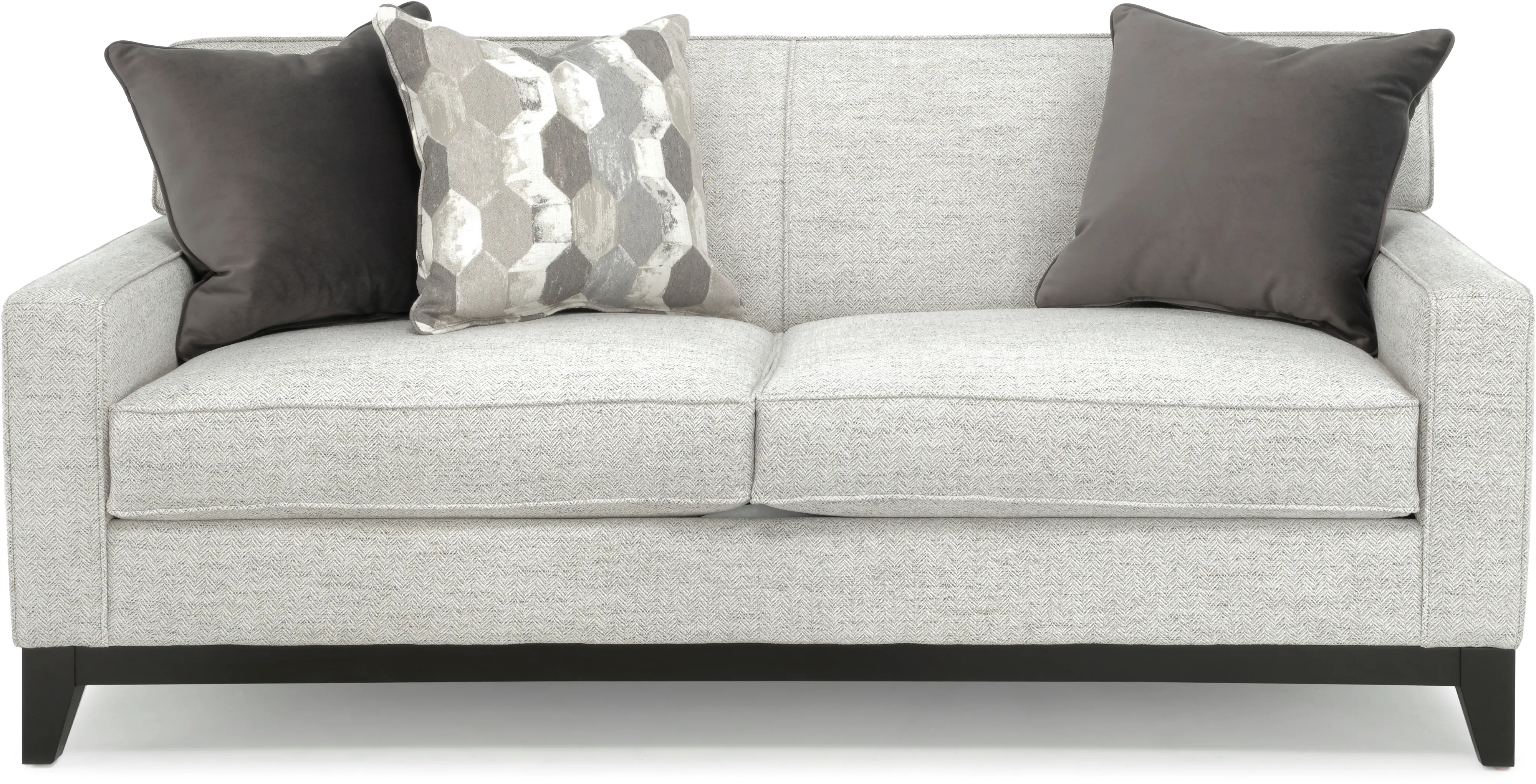 Olivia Pearl Gray Loveseat-1