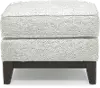 Olivia Contemporary Pearl Gray Ottoman