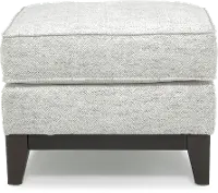 Olivia Contemporary Pearl Gray Ottoman