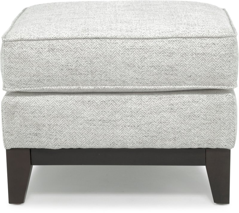 Shop Olivia Contemporary Pearl Gray Ottoman from RC Willey on Openhaus