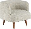 Modern Beachglass Cream Accent Chair - Colette