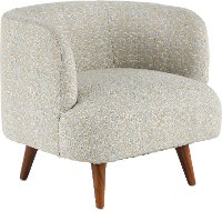 Modern Beachglass Cream Accent Chair - Colette