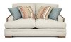 Contemporary Cement Gray Loveseat - Giles