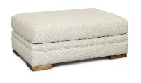 Contemporary Cement Gray Ottoman - Giles