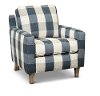 Indigo Blue Gingham Accent Chair - Waco