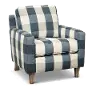 Waco Indigo Blue Gingham Accent Chair