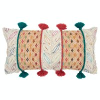 Multi Color, Red and Green Throw Pillow