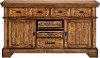 Rustic 64 Inch Heirloom Oak Brown TV Stand - Eagle Mountain