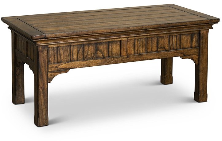Rustic Heirloom Oak Brown Slide-top Coffee Table - Eagle Mountain-2