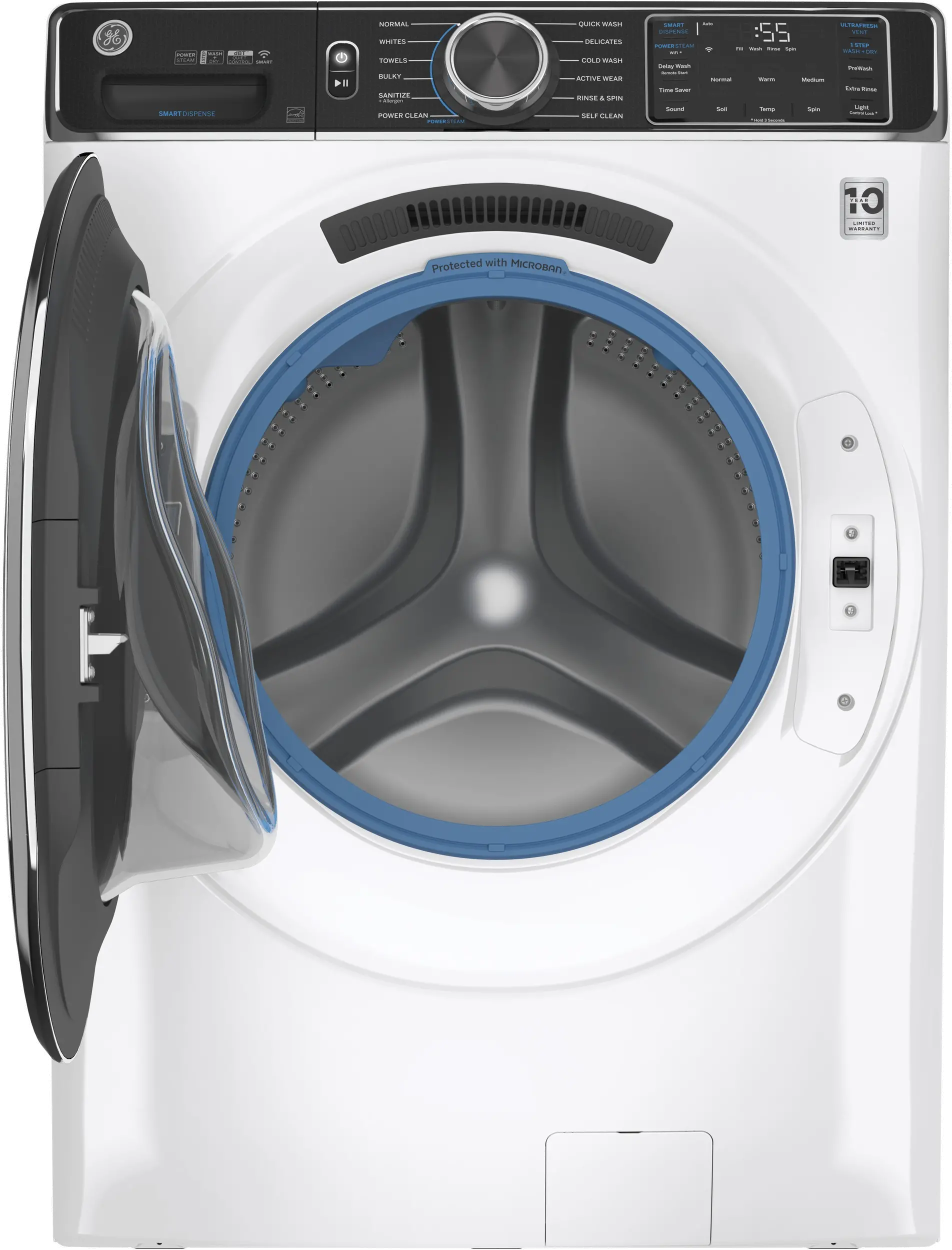 GFW850SSNWW GE Smart Front Load Steam Washer with SmartDispense - White 5.0 cu. ft. Capacity-4