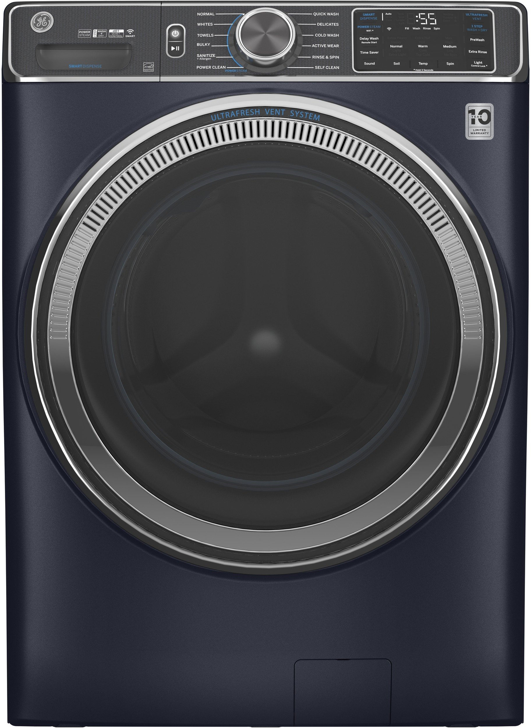 GFW850SPNRS GE Smart Front Load Steam Washer with SmartDispense - 5.0 cu. ft. Capacity Sapphire Blue-1