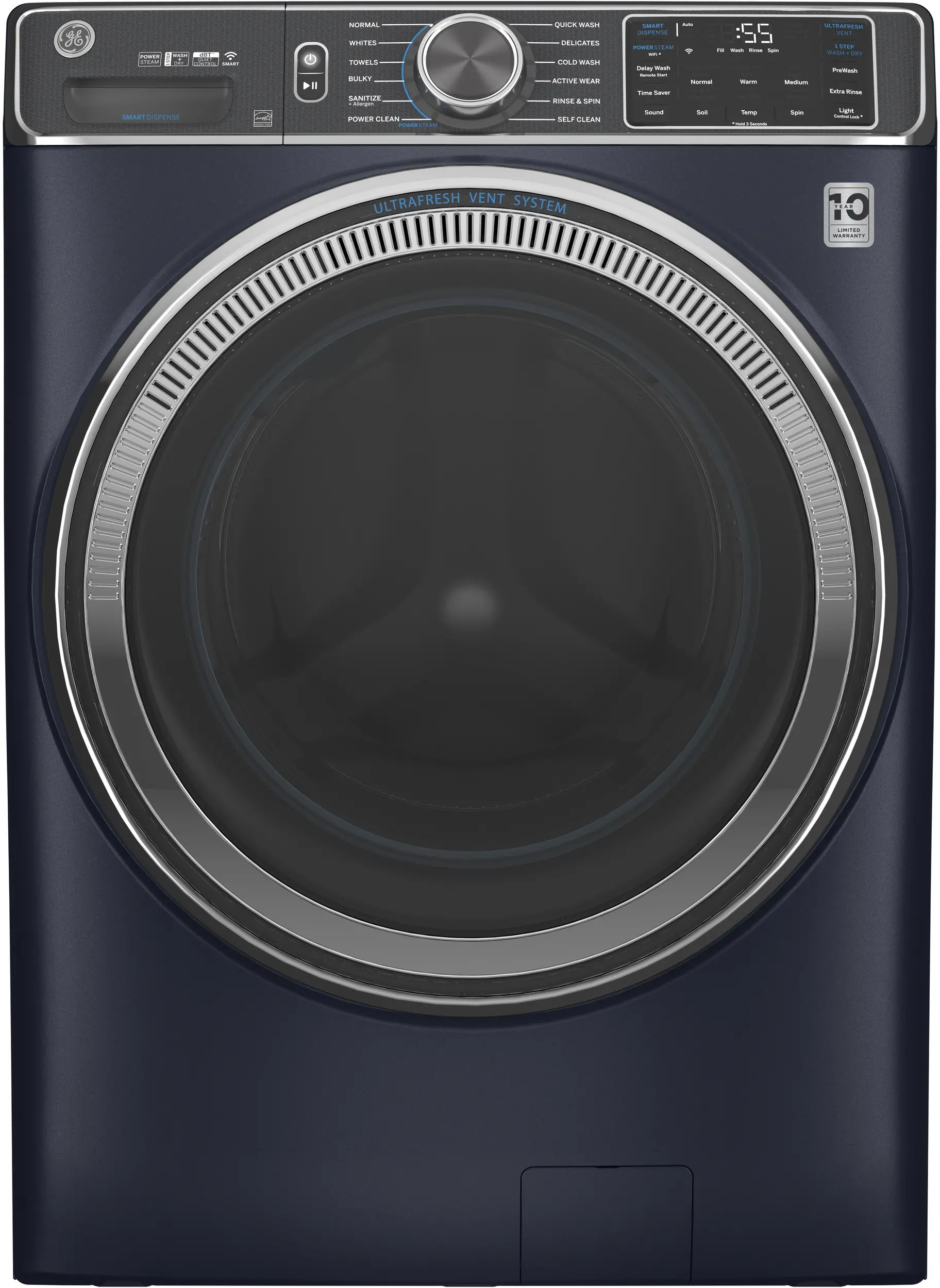 GFW850SPNRS GE Smart Front Load Steam Washer with SmartDispense - 5.0 cu. ft. Capacity Sapphire Blue-1