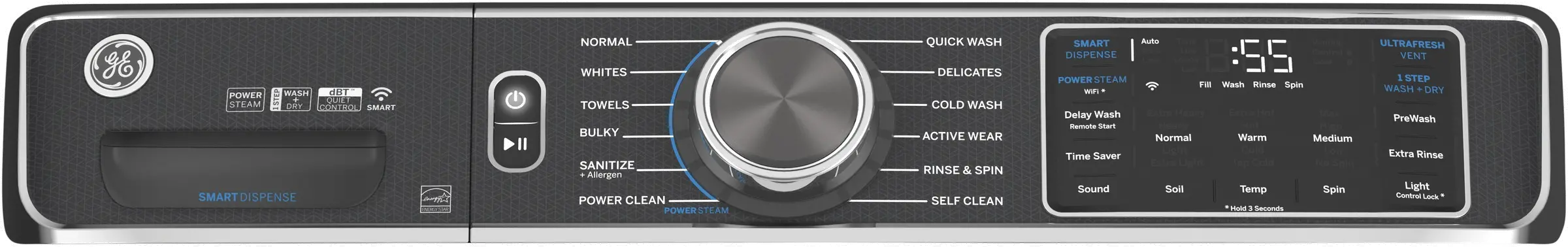 GFW850SPNRS GE Smart Front Load Steam Washer with SmartDispense - 5.0 cu. ft. Capacity Sapphire Blue-2