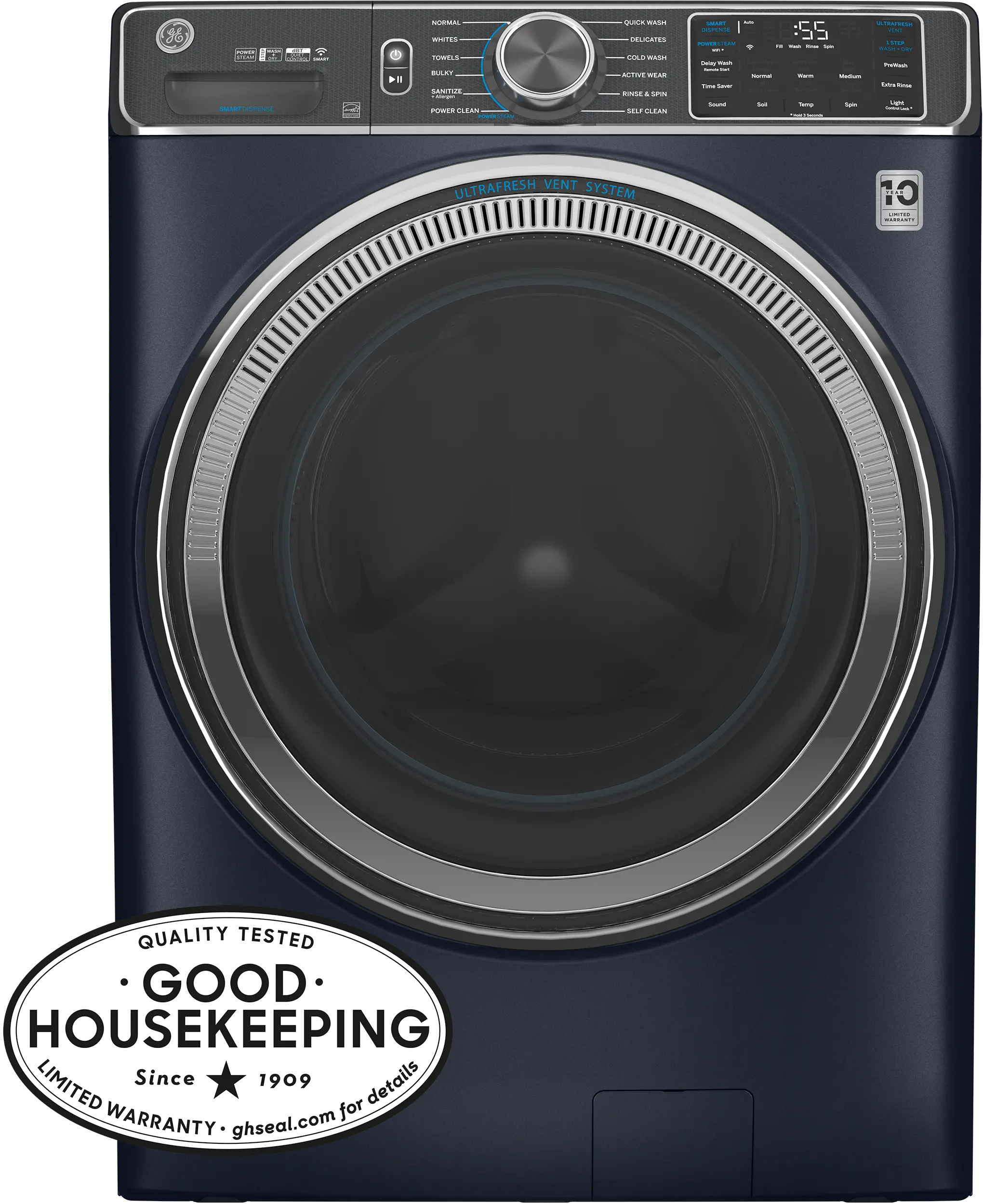 GFW850SPNRS GE Smart Front Load Steam Washer with SmartDispense - 5.0 cu. ft. Capacity Sapphire Blue-6