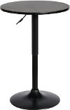 Matte Black Adjustable Pub Table - Bentley