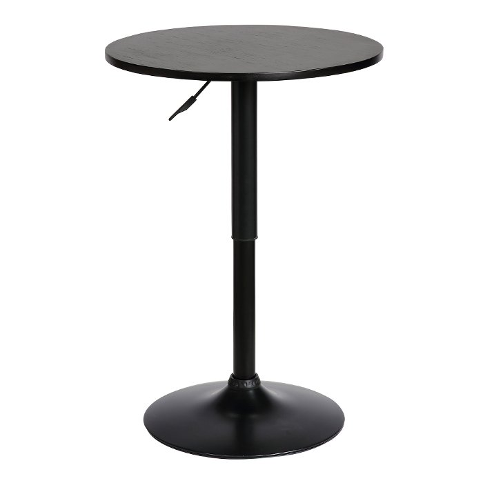 Matte Black Adjustable Pub Table - Bentley