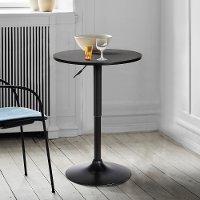 Matte Black Adjustable Pub Table - Bentley-3