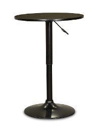 Matte Black Adjustable Pub Table - Bentley-4