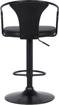 Matte Black Adjustable Height Bar Stool - Bentley-7