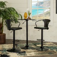 Matte Black Adjustable 3 Piece Pub Set - Bentley-2
