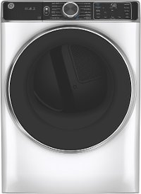 GFD85GSSNWW GE 7.8 cu. ft. Capacity Smart Front Load Gas Dryer with Steam - White