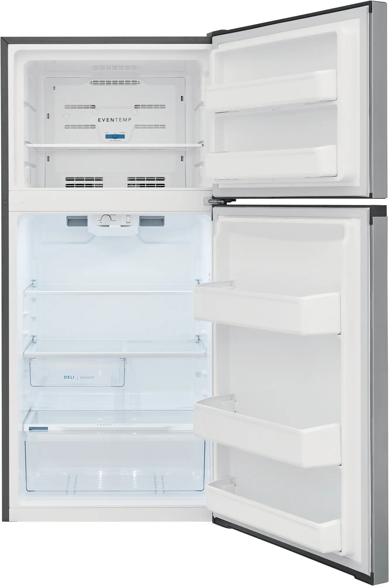 FFHT1425VV Frigidaire 13.9 cu ft Top Freezer Refrigerator - 28 W Brushed Steel-2