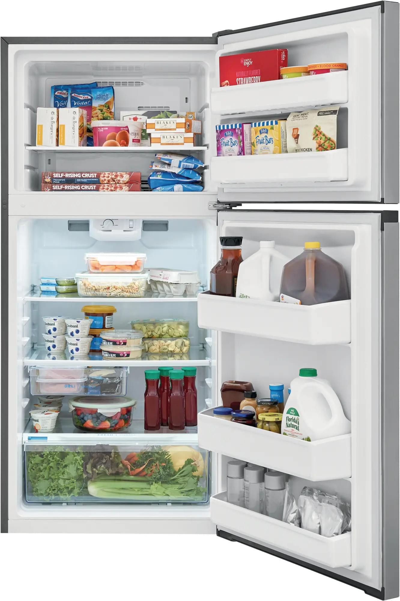 FFHT1425VV Frigidaire 13.9 cu ft Top Freezer Refrigerator - 28 W Brushed Steel-3