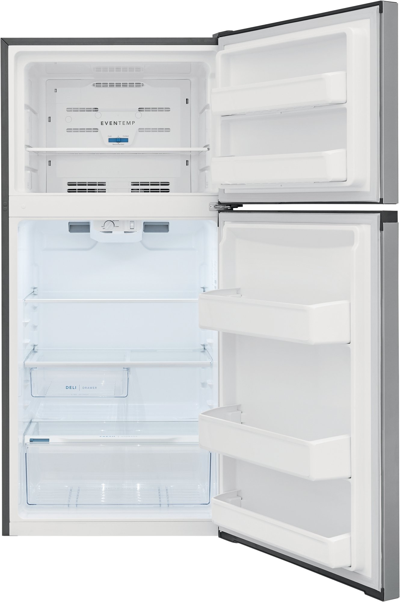 FFHT1425VV Frigidaire 28 Inch Top Freezer Refrigerator - 13.9 cu. ft., Brushed Steel-2