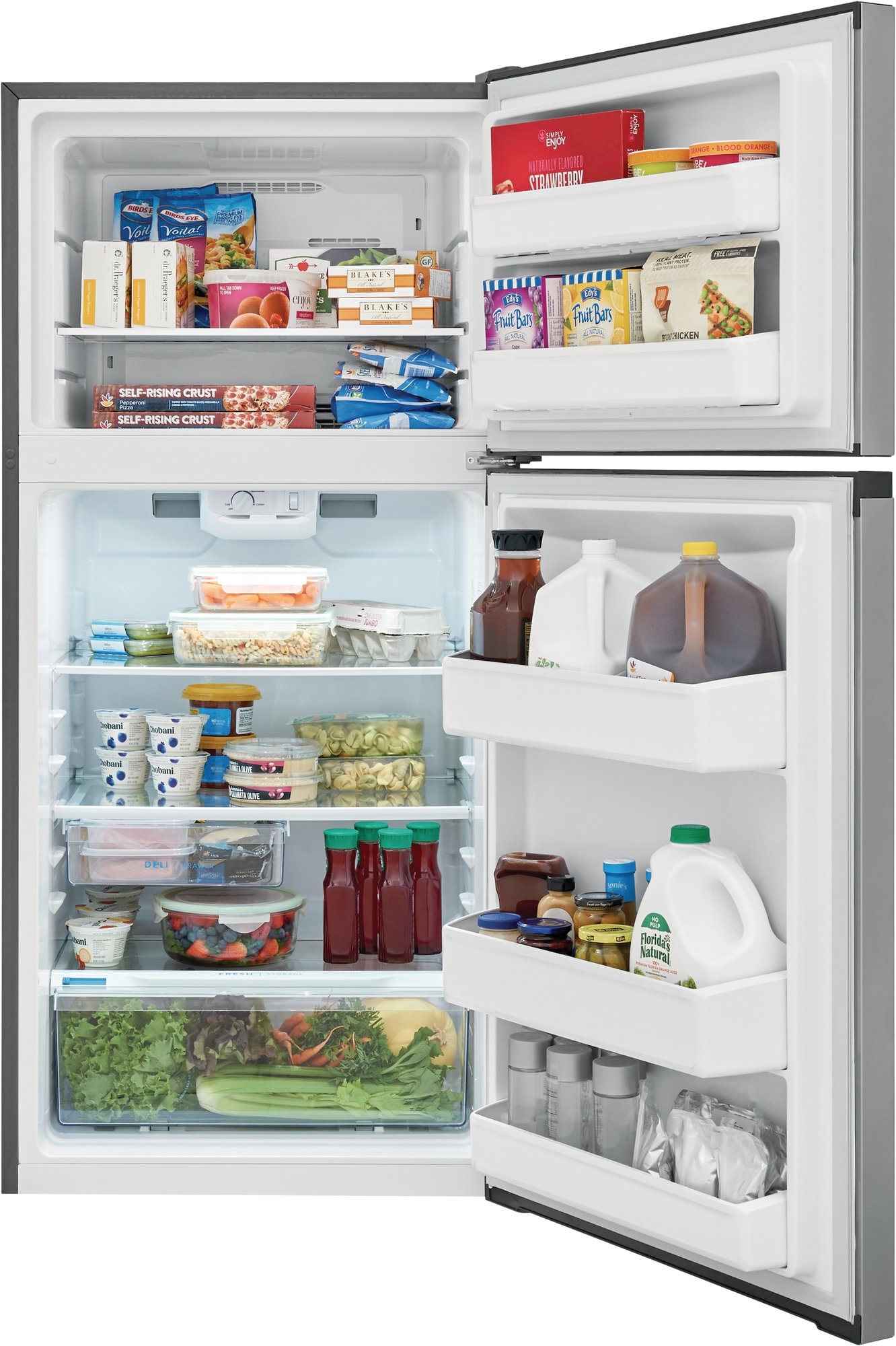 FFHT1425VV Frigidaire 28 Inch Top Freezer Refrigerator - 13.9 cu. ft., Brushed Steel-3