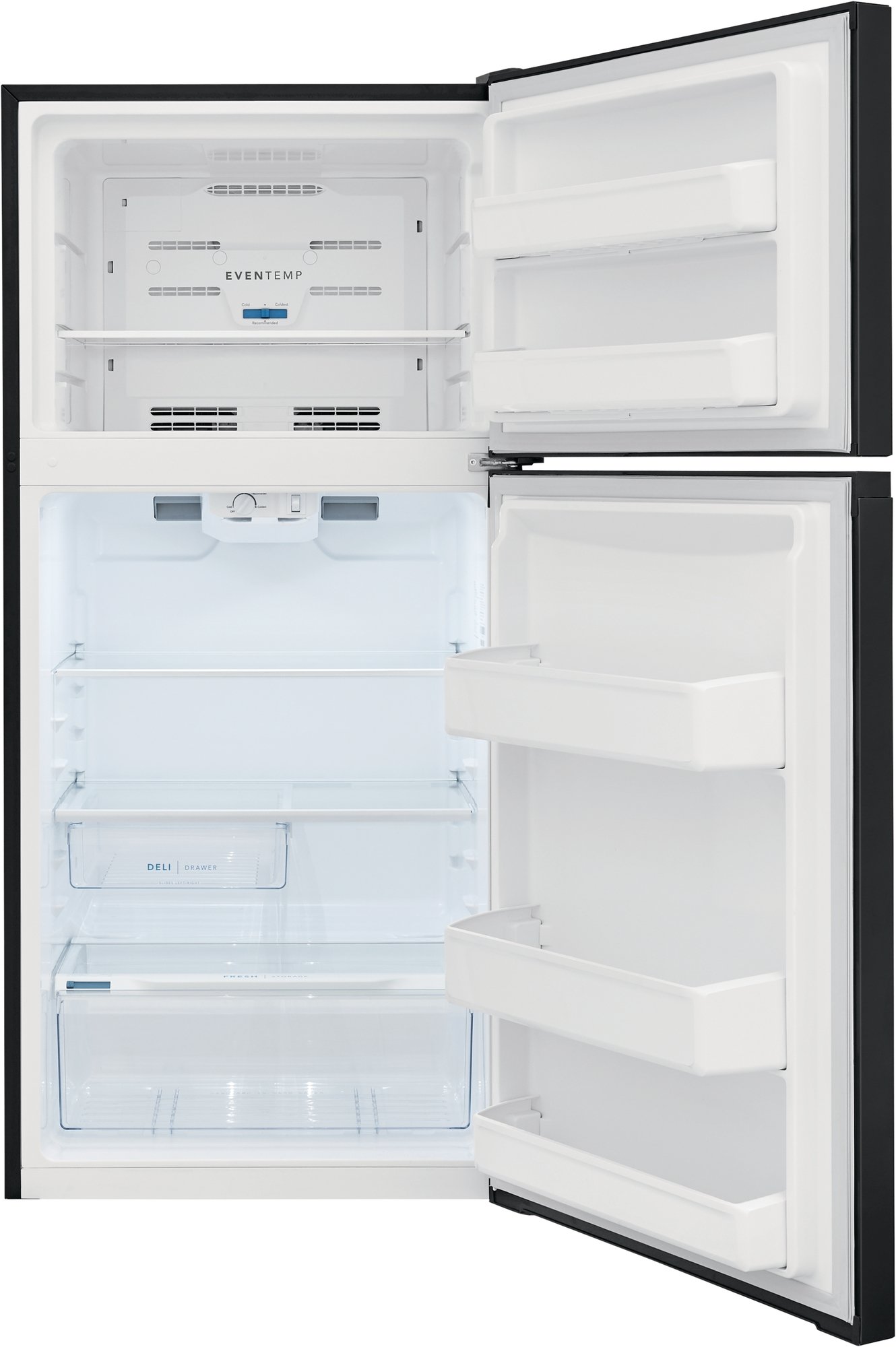 FFHT1425VB Frigidaire 28 Inch Top Freezer Refrigerator - 13.9 cu. ft., Black-3