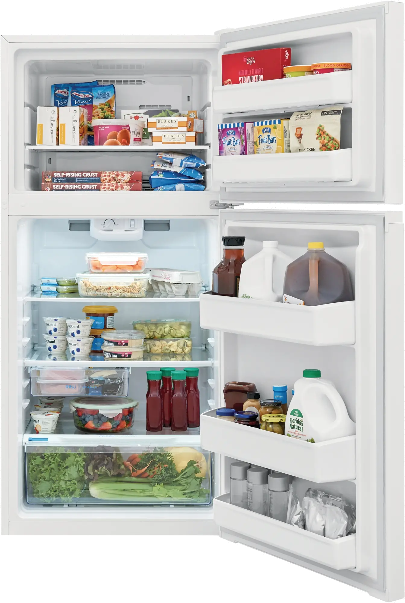 FFHT1425VW Frigidaire 13.9 cu ft Top Freezer Refrigerator - 28 W White-2
