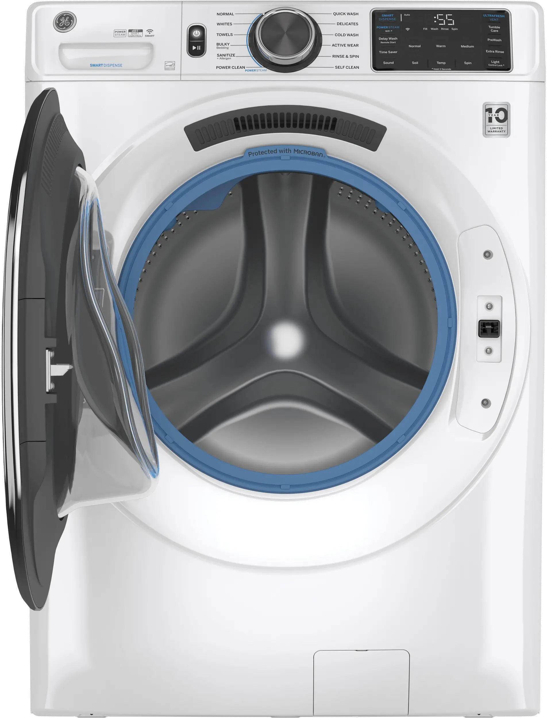 GFW650SSNWW GE 4.8 cu. ft. Capacity Smart Front Load Steam Washer with SmartDispense - White-3