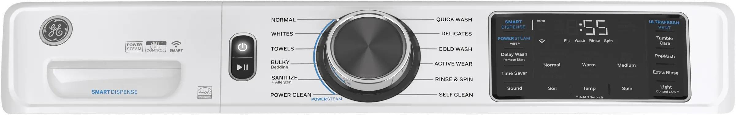 GFW650SSNWW GE 4.8 cu. ft. Capacity Smart Front Load Steam Washer with SmartDispense - White-5